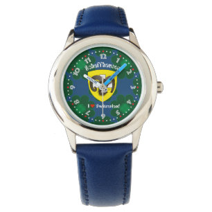 clock with Swiss draft Schaffhausen Switzerland Watch