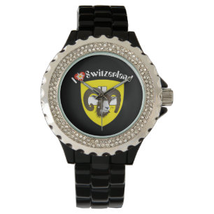 clock with Swiss draft Schaffhausen Switzerland Watch