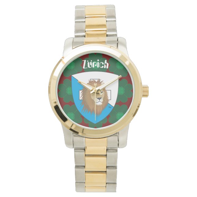 clock with Swiss draft Zurich Switzerland Watch (Front)