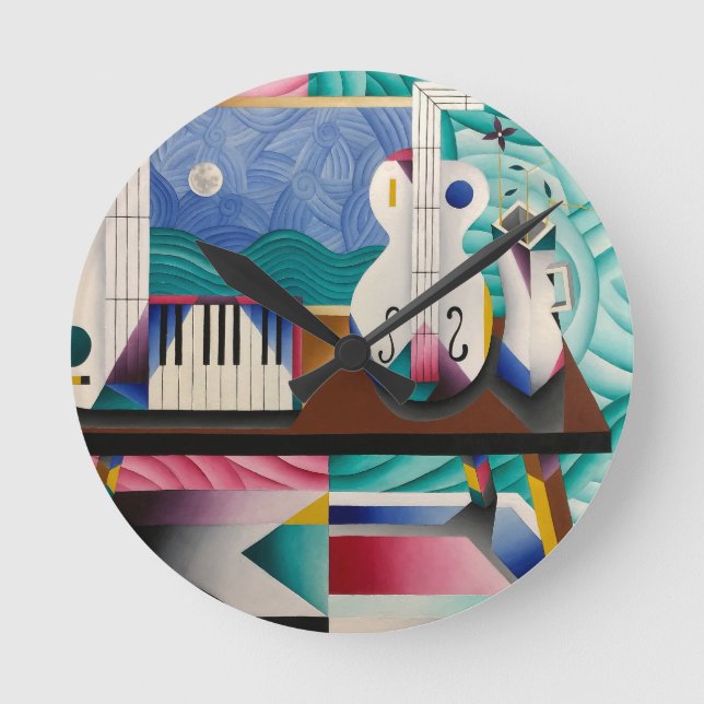 Clock with the painting of Teixeira Leite (Front)