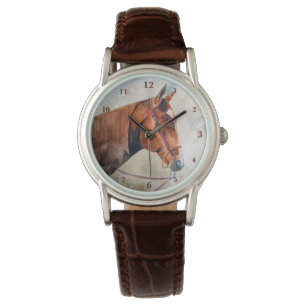 Clock woman with Saratoga horse Watch