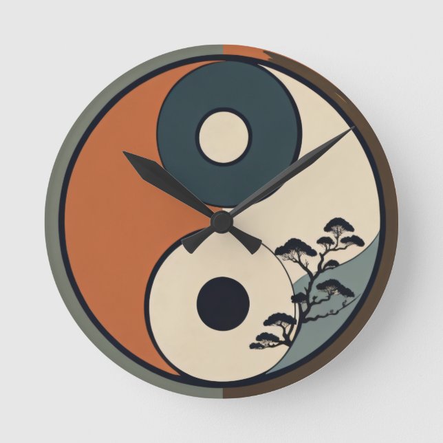 Clock Yin Yang design (Front)