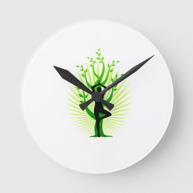 clock, yoga round clock (Front)