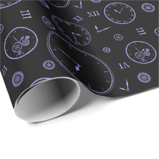Clocks & Gears Wrapping Paper