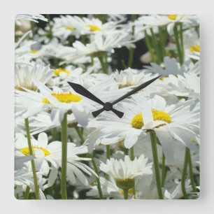 Clocks Home Decor Designer Floral Daisy Flowers