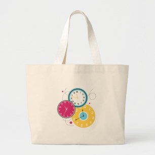 Clocks Large Tote Bag