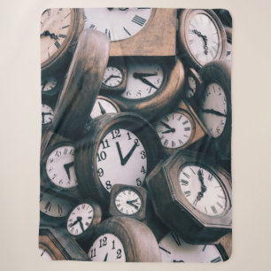 CLOCKS SHERPA BLANKET
