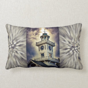 Clocktower Abstract Photography Lumbar Cushion
