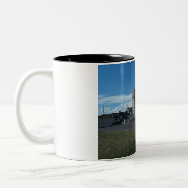 Clocktower At Seaton Carew Two-Tone Coffee Mug (Left)