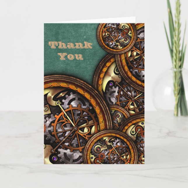 Clockwork and Leather, thank you Card (Front)