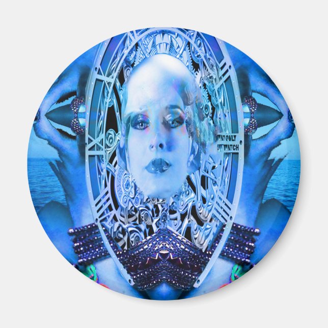 Clockwork Blue Magnet (Front)