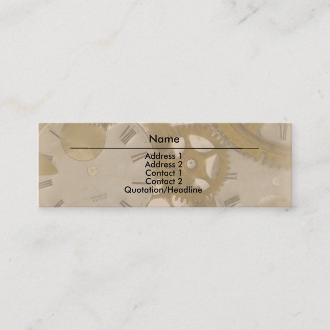 Clockwork Business Card (Front)