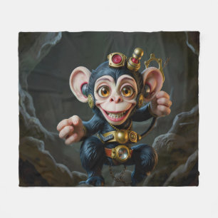 Clockwork Cavekeeper – The Whispering Monkey Fleece Blanket