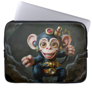 Clockwork Cavekeeper – The Whispering Monkey Laptop Sleeve