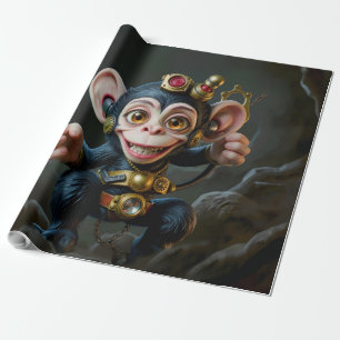 Clockwork Cavekeeper – The Whispering Monkey Wrapping Paper