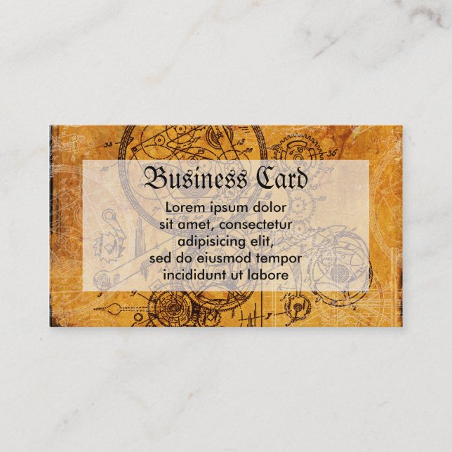 Clockwork Collage Business Card (Front)