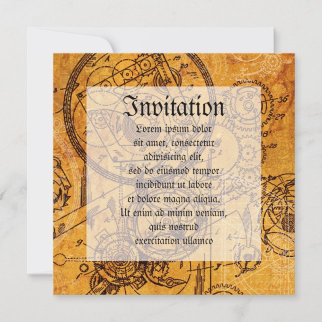 Clockwork Collage Invitation (Front)