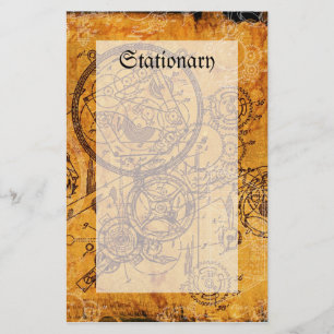 Clockwork Collage Stationery