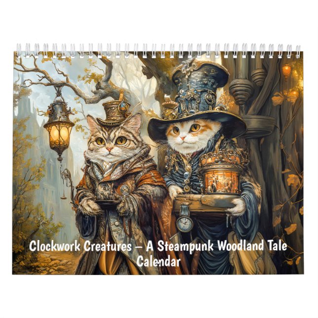 Clockwork Creatures – A Steampunk Woodland Tale Calendar (Cover)
