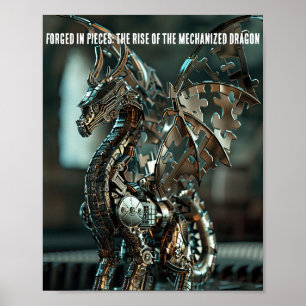 Clockwork Dragon Puzzle Poster