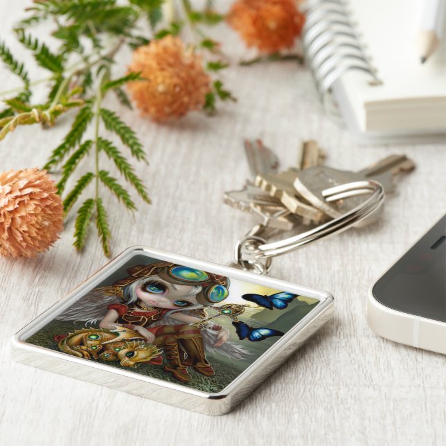 "Clockwork Dragonling" Keychain (Side)