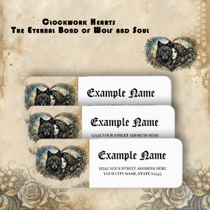 Clockwork Hearts The Eternal Bond of Wolf and Soul Return Address Label