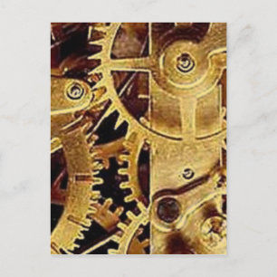 clockwork MECANISMO RELÓGIO Postcard