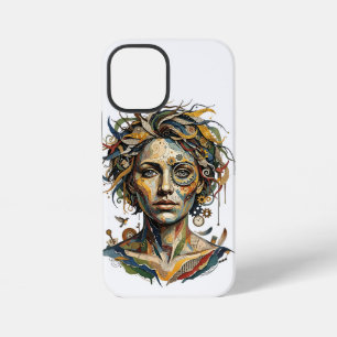 Clockwork Muse — A Surreal Steampunk Portrait iPhone 12 Mini Case