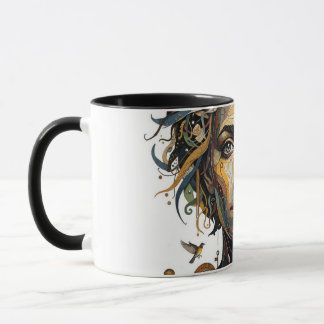 Clockwork Muse — A Surreal Steampunk Portrait Mug