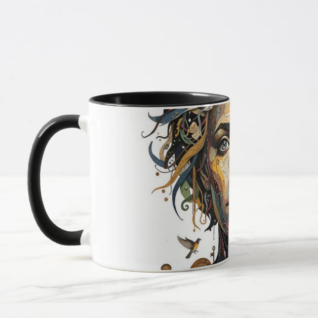 Clockwork Muse — A Surreal Steampunk Portrait Mug (Left)