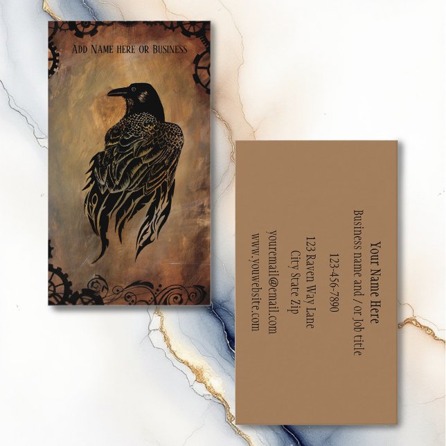 Clockwork Raven Business Card (Creator Uploaded)