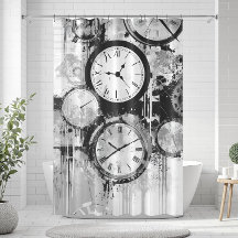 Clockwork Shower Curtain