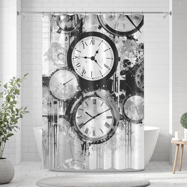 Clockwork Shower Curtain (Pretty and classy.)