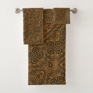 Clockwork Vintage Industrial Steampunk Bath Towel Set