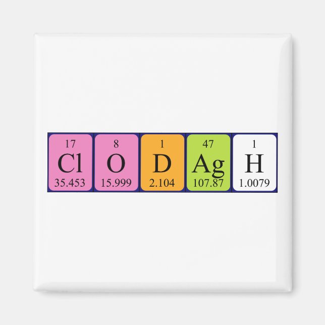Clodagh periodic table name magnet (Front)