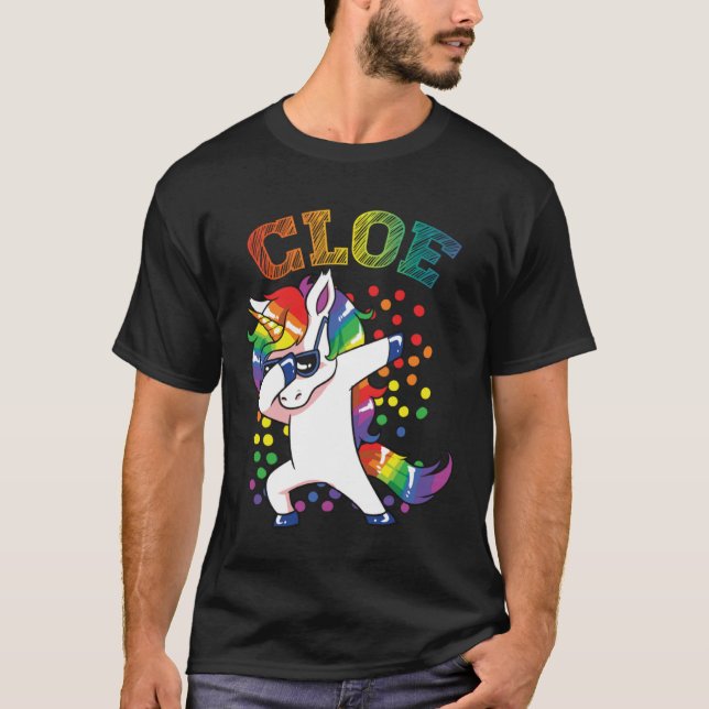 Cloe Dabbing Unicorn T-Shirt (Front)