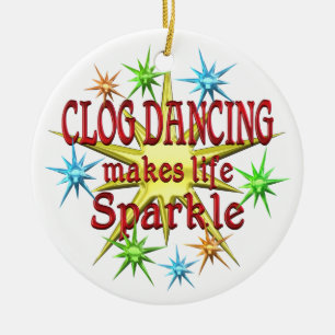 Clog Dancing Sparkles Ceramic Tree Decoration