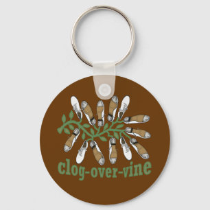 Clog Over Vine Dance Key Ring