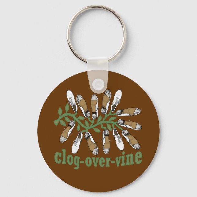 Clog Over Vine Dance Key Ring (Front)