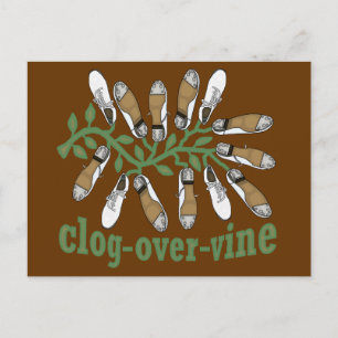 Clog Over Vine Dance Postcard