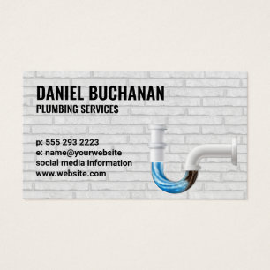 Clogged Pipes   Painted Brick Wall