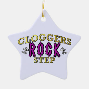 Cloggers Rock Step Clogging Dance Ceramic Tree Decoration
