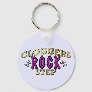 Cloggers Rock Step Clogging Dance Key Ring