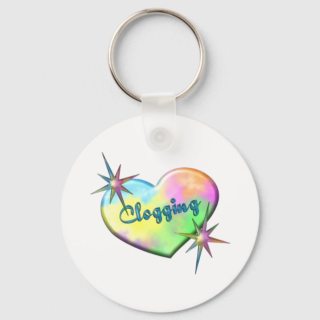 Clogging Big Heart Key Ring (Front)