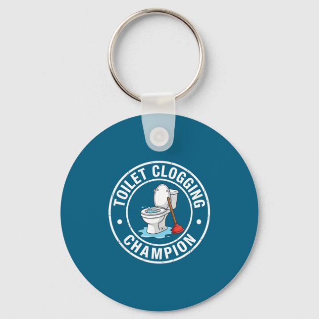 Clogging Champion Toilet Apparel Key Ring (Front)