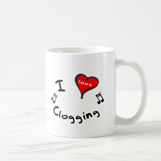 Clogging Gift- I Heart Clogging Coffee Mug (Right)