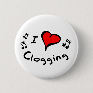Clogging I Heart-Love Button