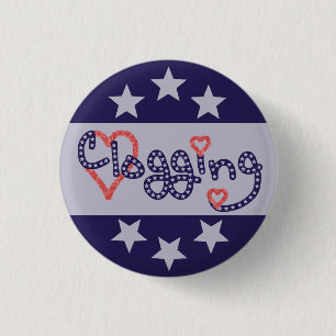 Clogging Love Stars Hearts 3 Cm Round Badge