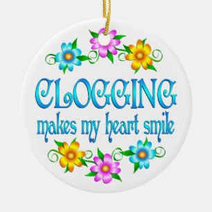 Clogging Smiles Ceramic Ornament