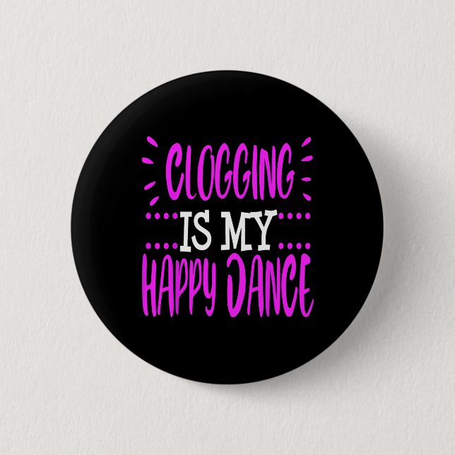Clogging Tees  6 Cm Round Badge (Front)